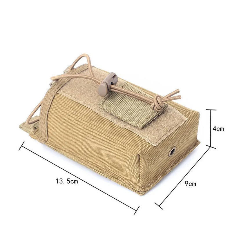 Bolsa para Talkie 1000D para caza al aire libre, bolsa táctica deportiva Molle de nailon para Radio, soporte para Walkie Talkie, bolsillo para revista Mag
