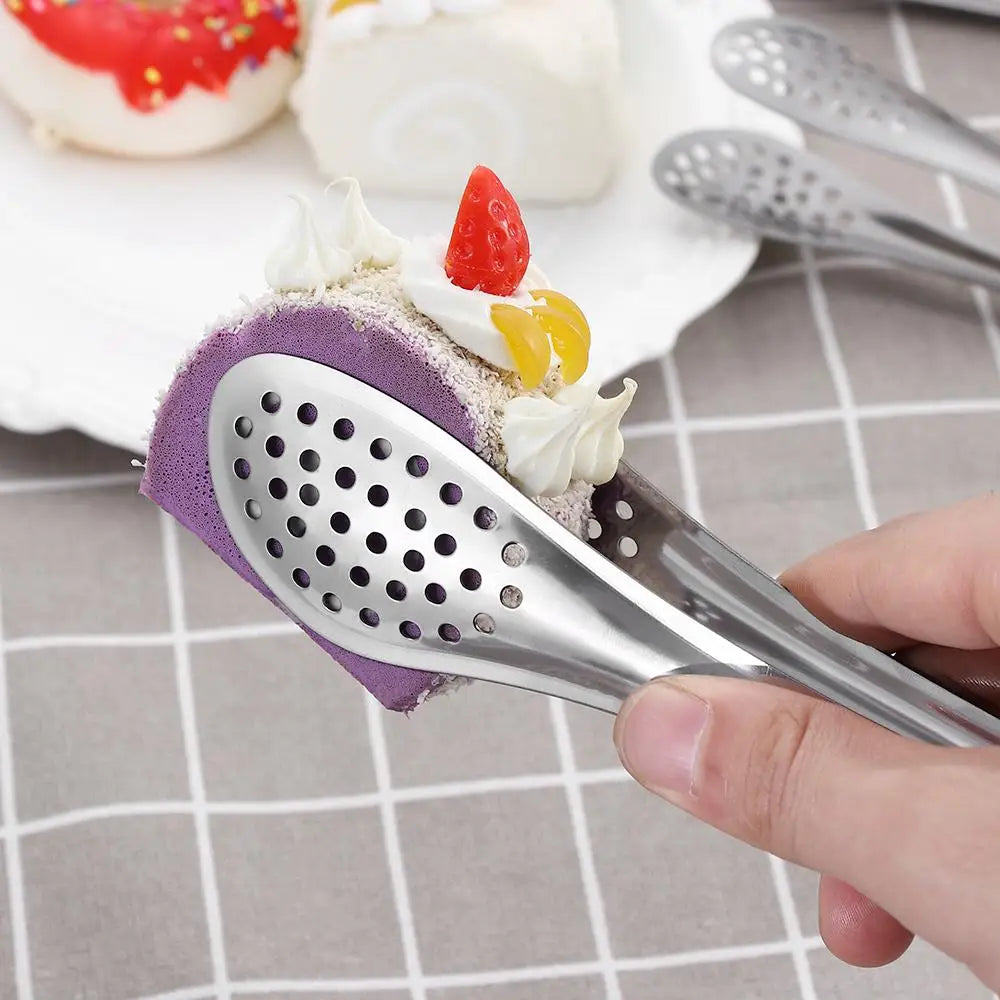 Utensilios de Cocina, Pinzas para Servir Ensaladas Resistentes al Calor, Pinzas para Barbacoa, Pinzas para Buffet, Pinzas para BBQ de Acero Inoxidable