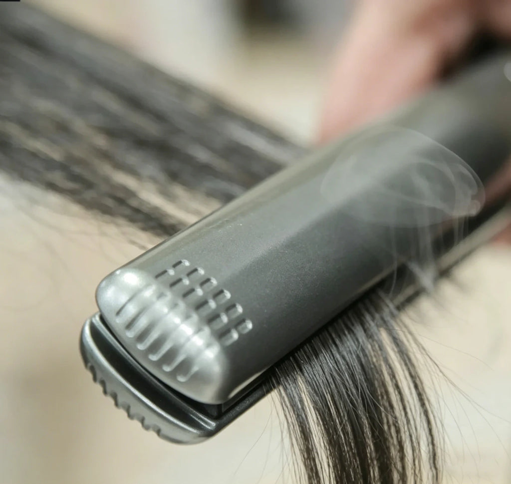 Plancha de Pelo Profesional con Iones Negativos, Calentamiento Rápido, Placas de Titanio, Temperatura Ajustable, Anti-Frizz, Alisador de Pelo Suave