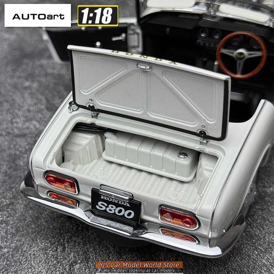 AUTOART 1/18 Honda S800 Coche Deportivo Convertible Modelo de Coche Enviar a un amigo Colección Personal Adorno Estático