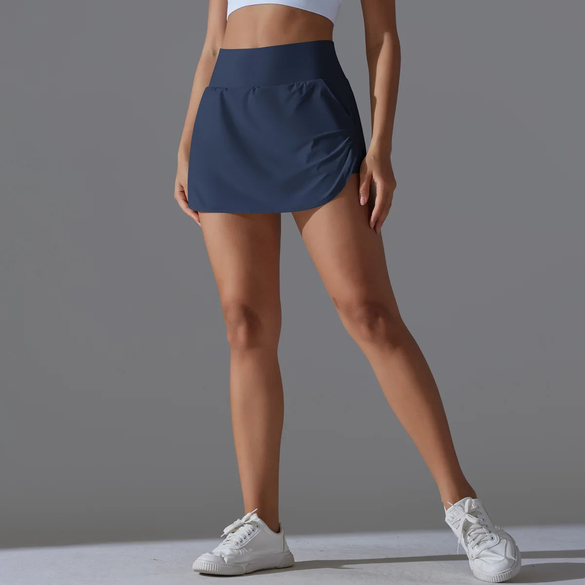 Falda de tenis para mujer con bolsillos, pantalones cortos, faldas atléticas para Yoga, faldas deportivas transpirables para bádminton y Golf, faldas deportivas para entrenamiento
