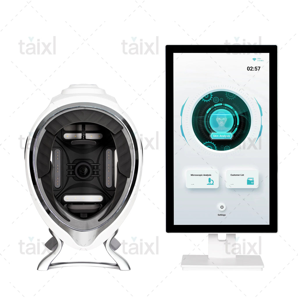 Escáner de piel 3D, analizador facial para el cuidado, máquina de Monitor, espejo mágico, prueba portátil, Detector en inglés, análisis de prueba de cámara facial