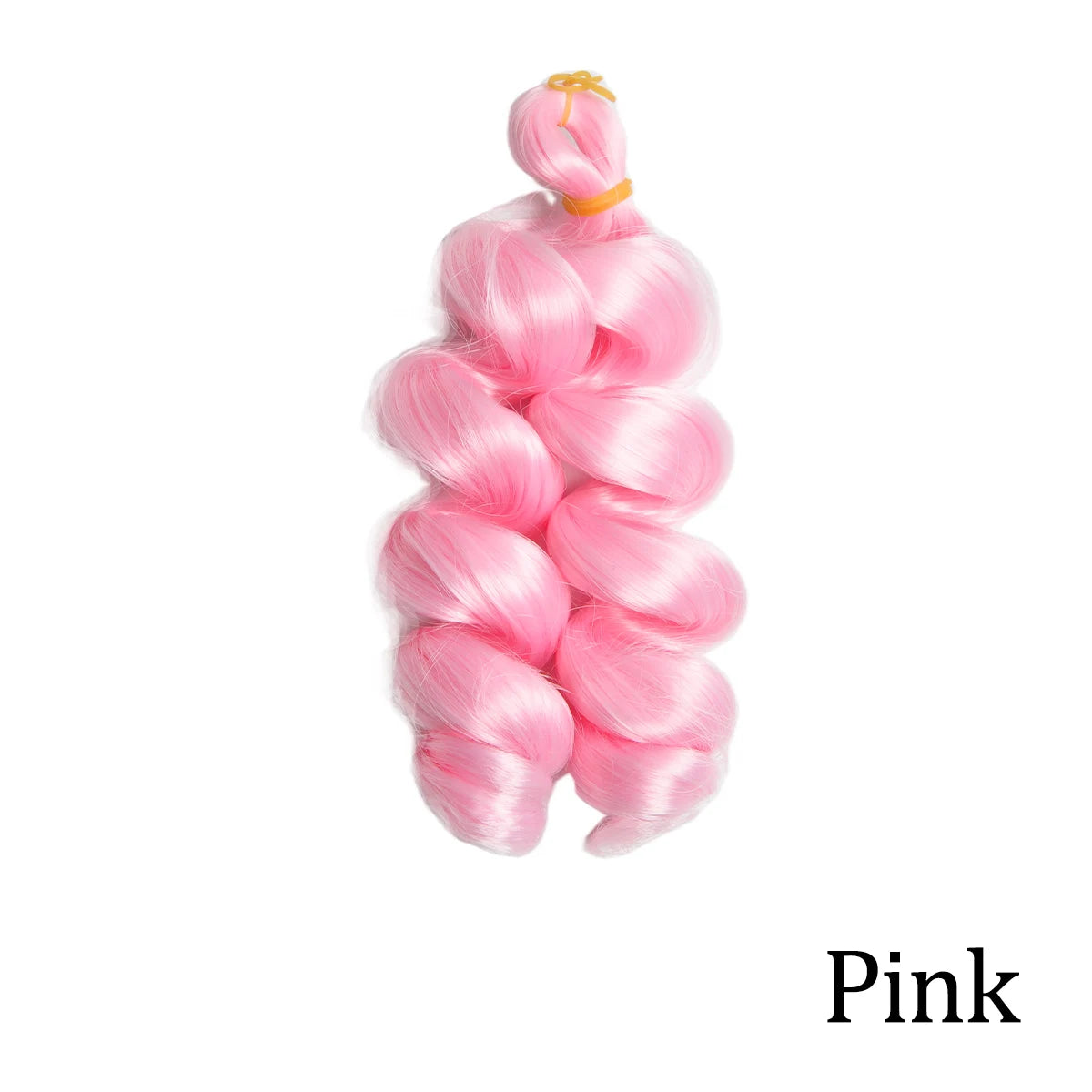 Extensiones de cabello trenzado rizado en espiral de pelo sintético de 12 pulgadas, pelo rizado rosa ombré, rizos franceses, pelo de ganchillo trenzado para mujer