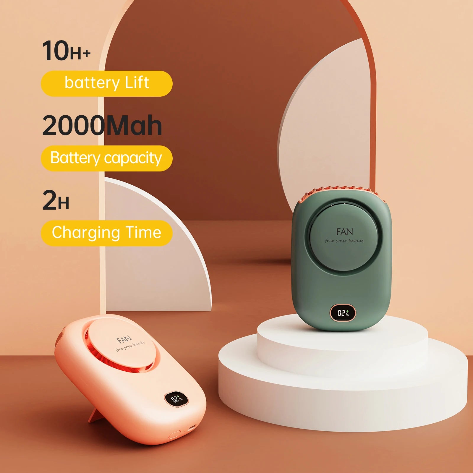 Vissko-ventilador portátil para colgar en el cuello, miniventiladores con cordón ajustable, ventilador de refrigeración deportivo recargable por USB sin aspas para viajes de niños