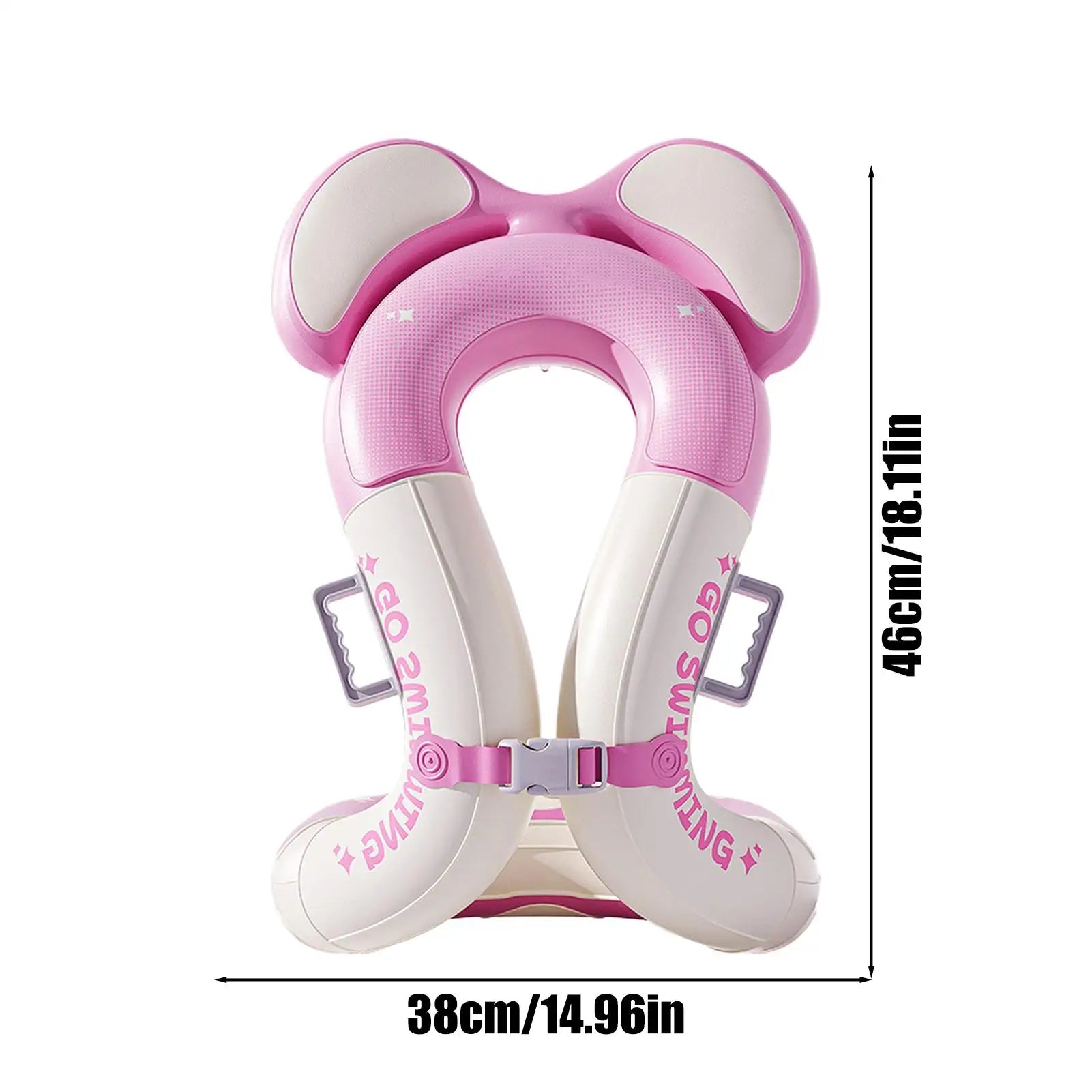 Chaleco de anillo de natación inflable con bolsas de aire dobles y hebilla de seguridad ajustable, flotador de piscina para niños, fiesta de juegos acuáticos