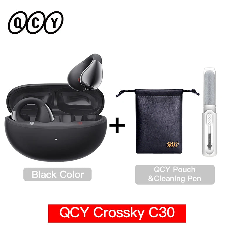 QCY Crossky C30 auriculares con Clip para la oreja Bluetooth 5,4 inalámbricos de oído abierto deportes TWS auriculares de doble conexión