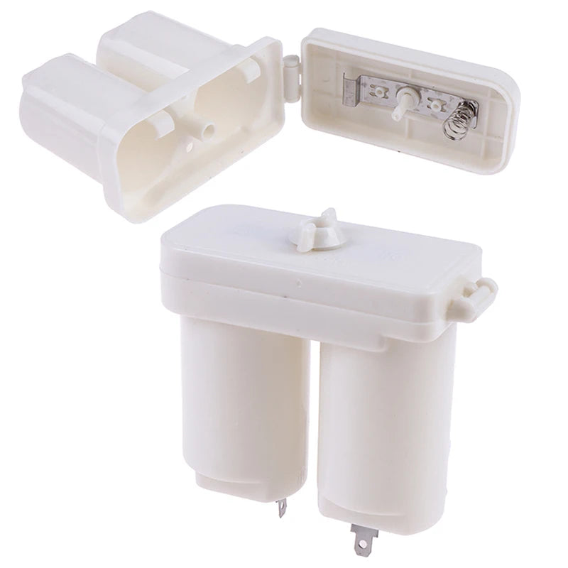 Caja de batería de doble compartimentos para calentador de agua a Gas, accesorios, piezas, caja de batería doble de plástico Universal, 1 Uds.