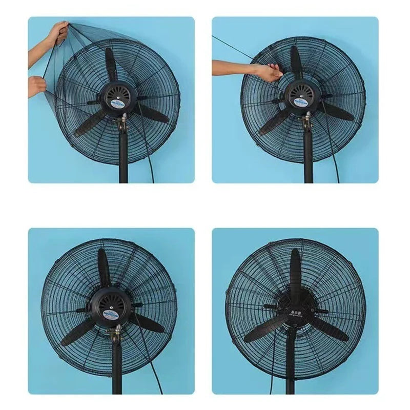 Cubiertas redondas de malla para ventilador eléctrico, Protector antipellizco de seguridad, cubierta Universal todo incluido para el hogar, cubierta a prueba de polvo moderna