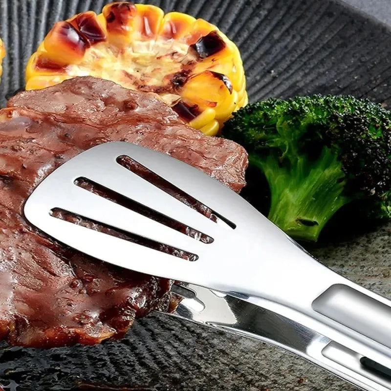 Nuevas Pinzas de Acero Inoxidable para Alimentos, Pinzas para Carne, Ensaladas, Pan, Pinzas para Barbacoa, Pinzas Antideslizantes para Buffet, Utensilios de Cocina, Accesorios de Cocina