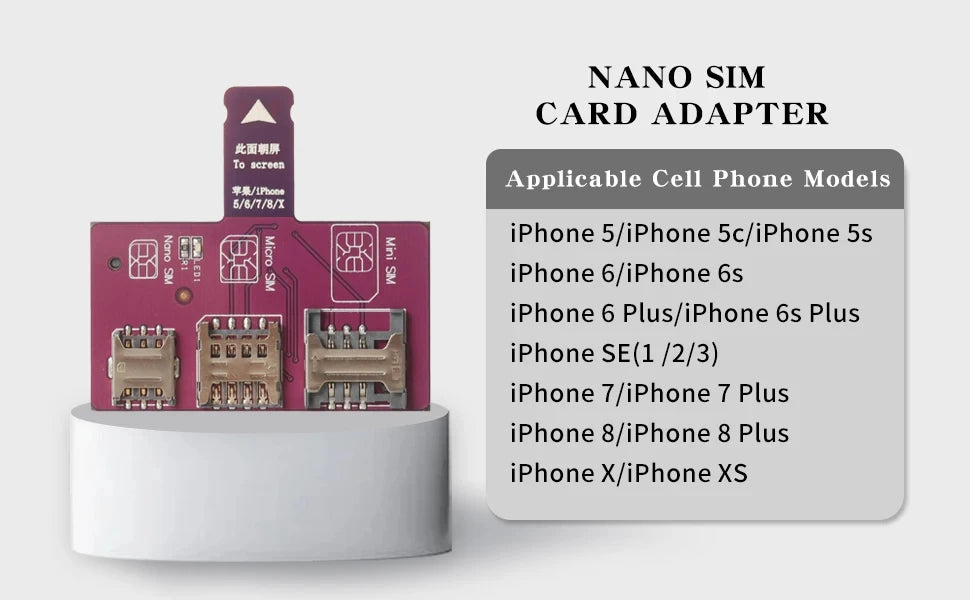 Para iPhone tarjeta SIM 4 en 1, adaptador de ranura para tarjeta externa, cambiador rápido de tarjetas, soporte para lector de tarjetas SIM para iPhone, reinicio gratuito Nano