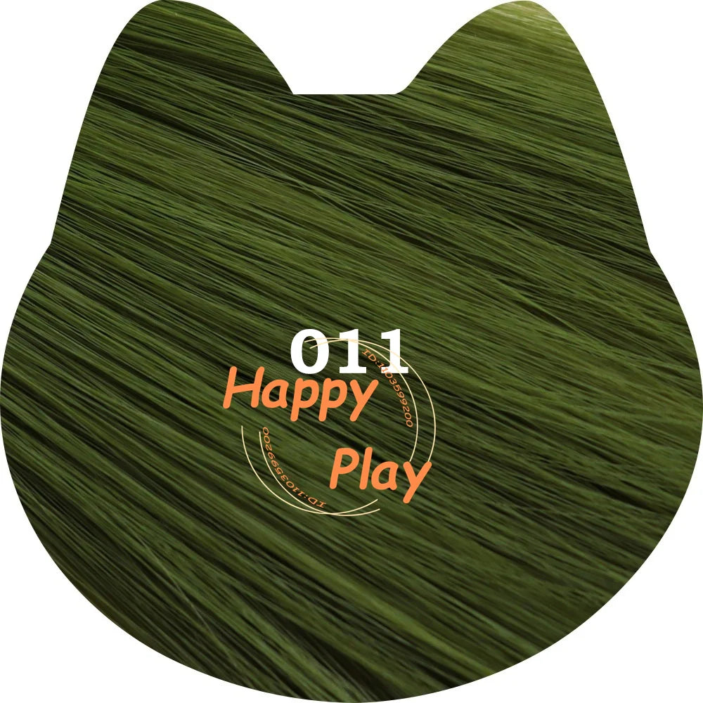Peluca sintética de Cosplay de Anime de 400g + 60cm con flequillo para mujer, peluca recta Universal de volumen grueso de la serie verde, pelo resistente al calor