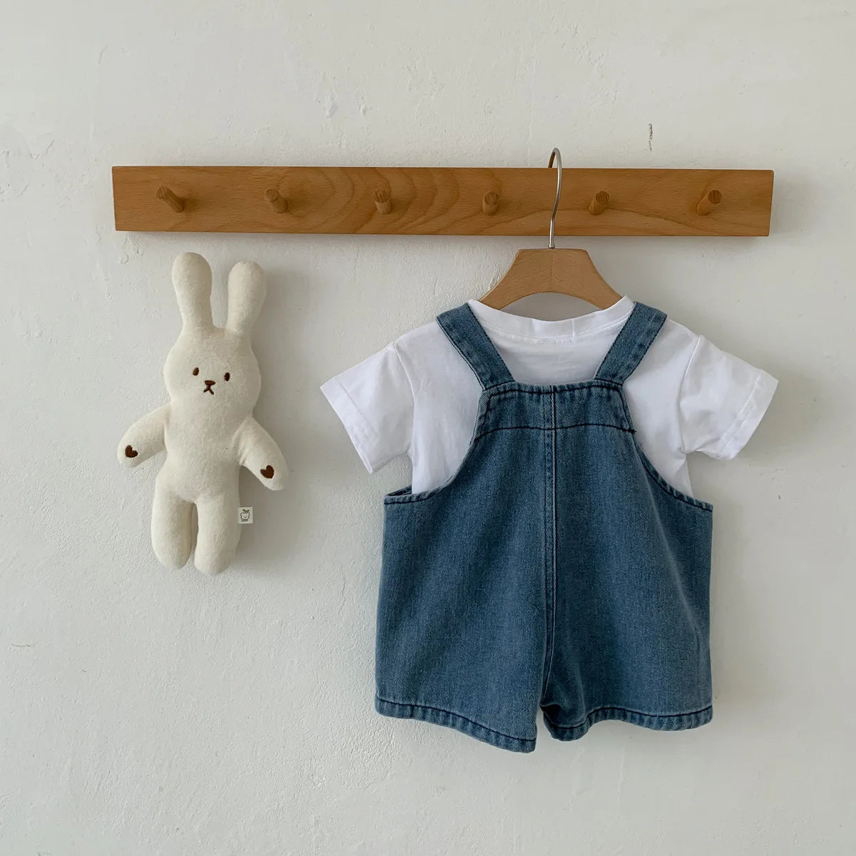 Conjunto de Ropa de Verano ZOETOPKID para Bebés, Traje para Niños y Niñas, Camiseta Infantil y Overol de Mezclilla, Mameluco para Recién Nacidos