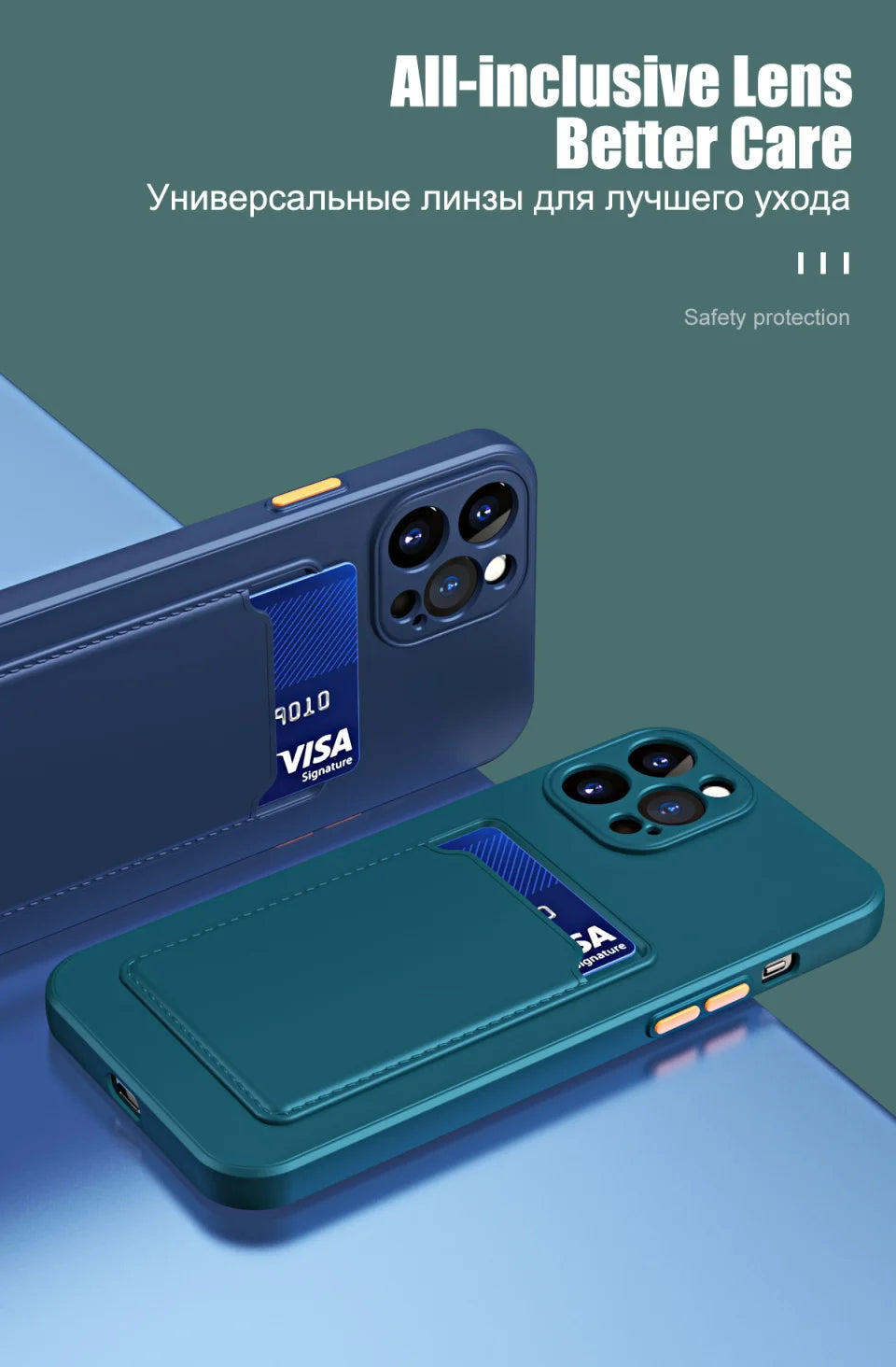 Funda tipo billetera de silicona suave de lujo para iPhone 17 Air 16 15 14 11 13 12 Pro Max Plus, Funda protectora trasera con ranura para tarjetero