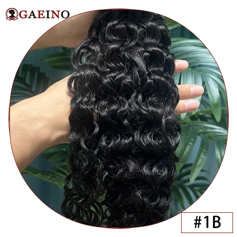 Cinta de onda de agua en extensión de cabello humano, cinta de trama de piel de cabello brasileño en cabello humano rizado, Color negro, marrón y Rubio, 20 piezas por juego