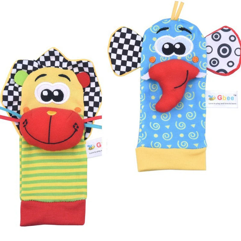 Juguetes de animales de peluche para bebés, sonajeros de muñeca, sonajeros para recién nacidos, juguetes para hacer sonidos, sonajero para bebés de 0 a 12 meses