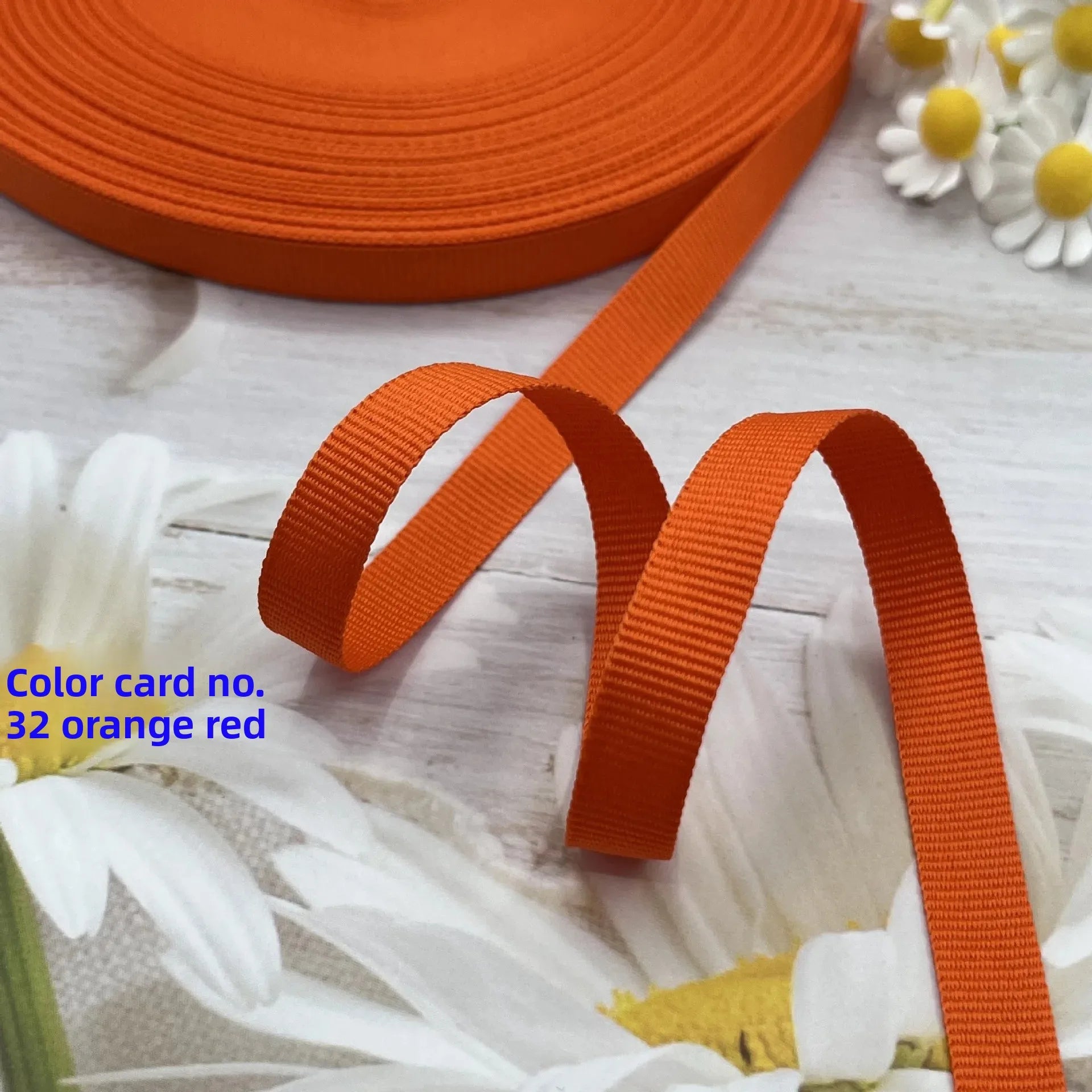 Cinta de encuadernación de borde de tejido liso de poliéster colorido, cinturón de tela de nailon, cinturón de lona con borde en rollo, corbatas para artículos para el hogar
