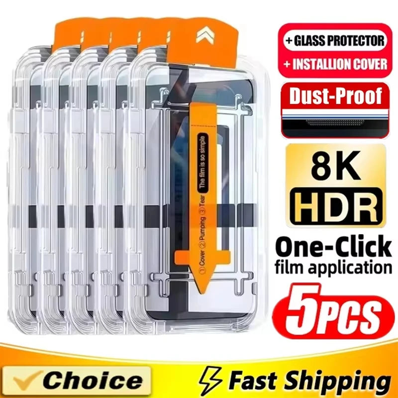 1-5 uds Protector de pantalla sin polvo para Samsung A17 5G A16 A15 A26 A25 A14 A13 A07 A06 A05s A05 A24 A23 A22 A12 vidrio templado