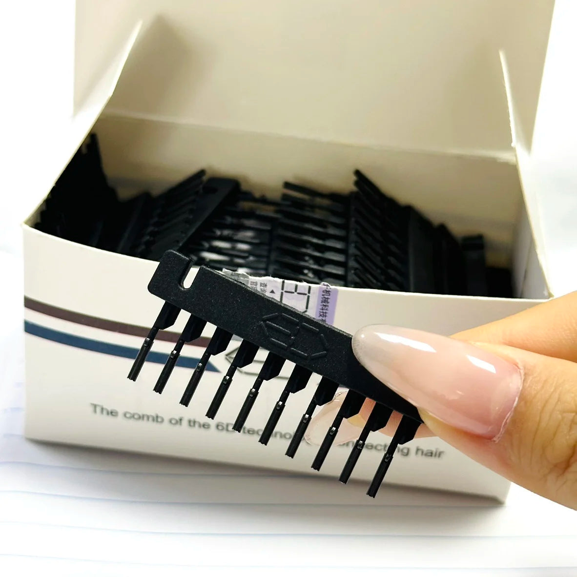 40 Uds 6D-1/2 máquina de extensiones de cabello humano para conexión de cabello Clip de hebilla más rápido sin rastro equipo de salón