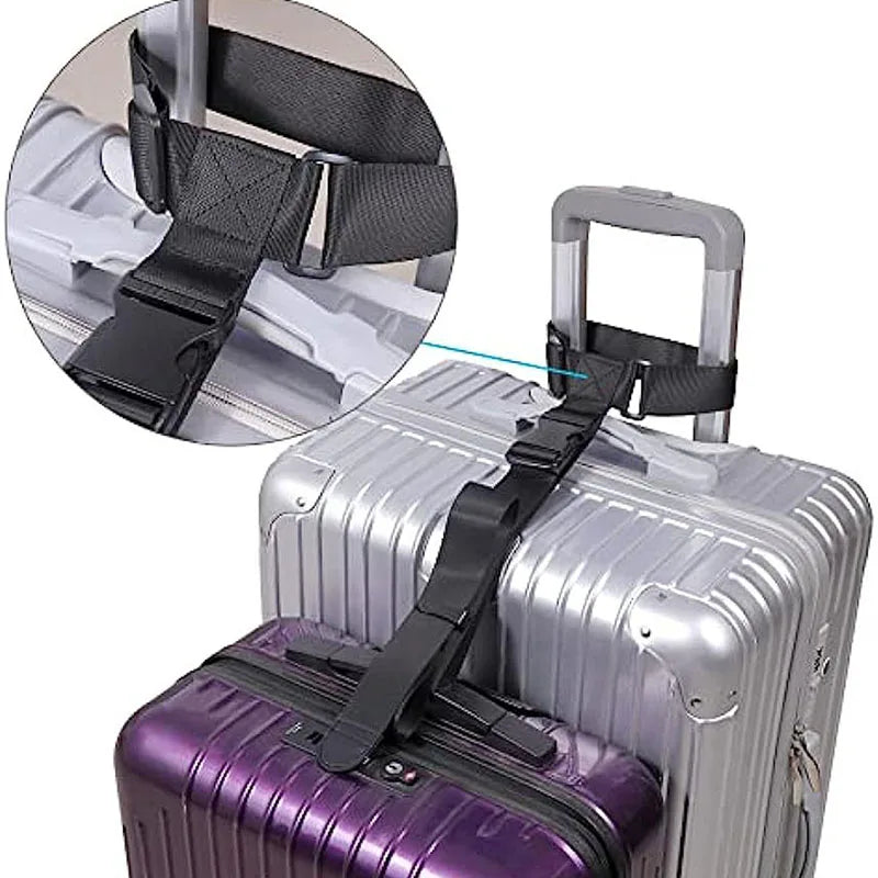 Correa de Equipaje de Viaje, Cinturones Elásticos Telescópicos para Maletas, Correa de Fijación para Maleta, Hebilla de Viaje, Cinturones para Equipaje