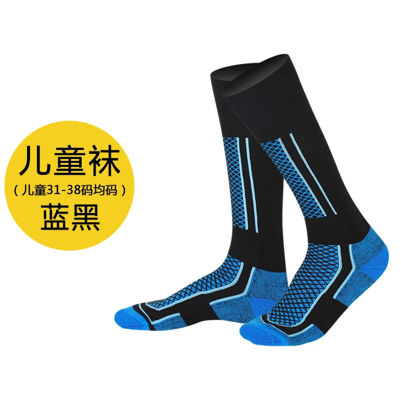 Calcetines de esquí profesionales para niños, calcetines de nieve gruesos, cálidos para otoño e invierno, calcetines de toalla para senderismo al aire libre para adultos