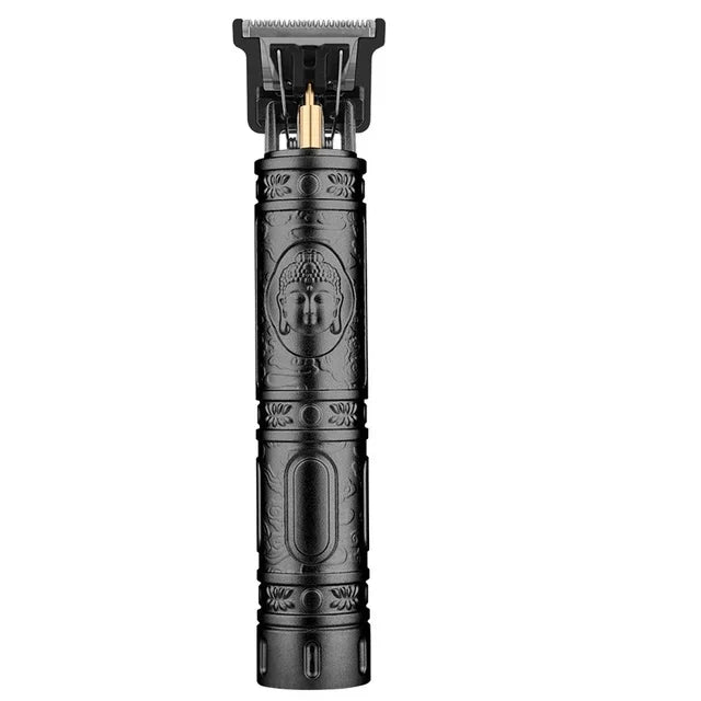 Cortadora de pelo eléctrica LCD, todo en uno, cabezal de luz dorada, cortadora de pelo recargable, cabezal de aceite, maquinilla de afeitar para tallar el cabello
