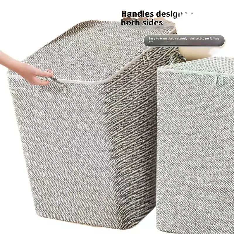 Caja de almacenamiento de ropa de gran tamaño con cubierta, cesta de lavandería grande, bolsa organizadora para bebé, plegable