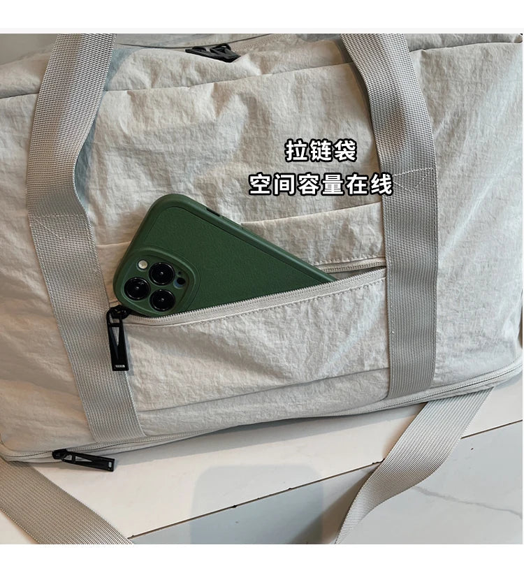 Bolsas de viaje Oxford con cremallera a la moda, bolsos sencillos de gran capacidad para mujer, gran oferta 20220, bolsas de viaje portátiles con hilo de coser