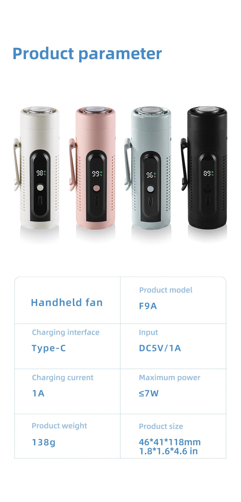 Nuevo Ventilador Turbo de Refrigeración ICE para Semiconductores 2026, Ventilador Portátil USB 3 en 1 para Cuello y Cintura, Pantalla LED, Mini Ventilador sin Escobillas de 3000mAh