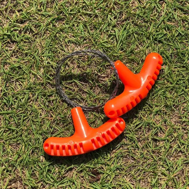 Sierra de Cadena Manual de Acero, Herramienta Portátil de Emergencia y Supervivencia, Kit de Alambre de Acero para Senderismo, Camping y Actividades al Aire Libre