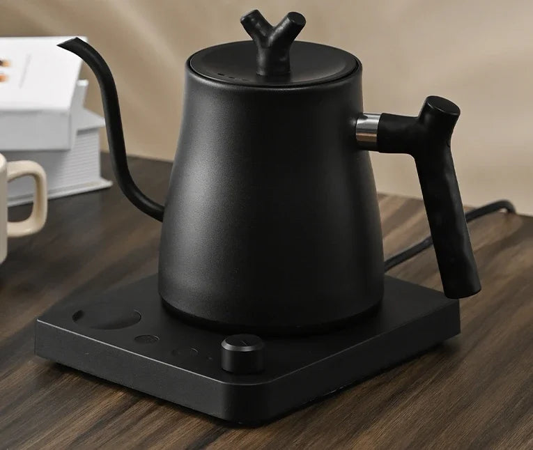 Tetera eléctrica con cuello de cisne de 1000W, cafetera de acero inoxidable 304 de 1000ml, pantalla LED de temperatura inteligente para café y té