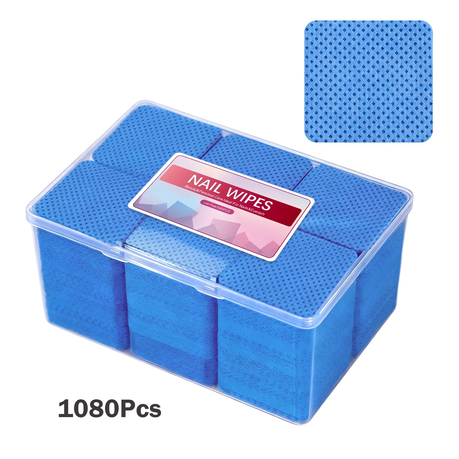 Toallitas de pegamento para pestañas sin pelusa para decoración de uñas en caja, removedor de esmalte de Gel de papel, pegamento limpio, almohadillas de algodón, Herramientas de limpieza de belleza, 1080 Uds.