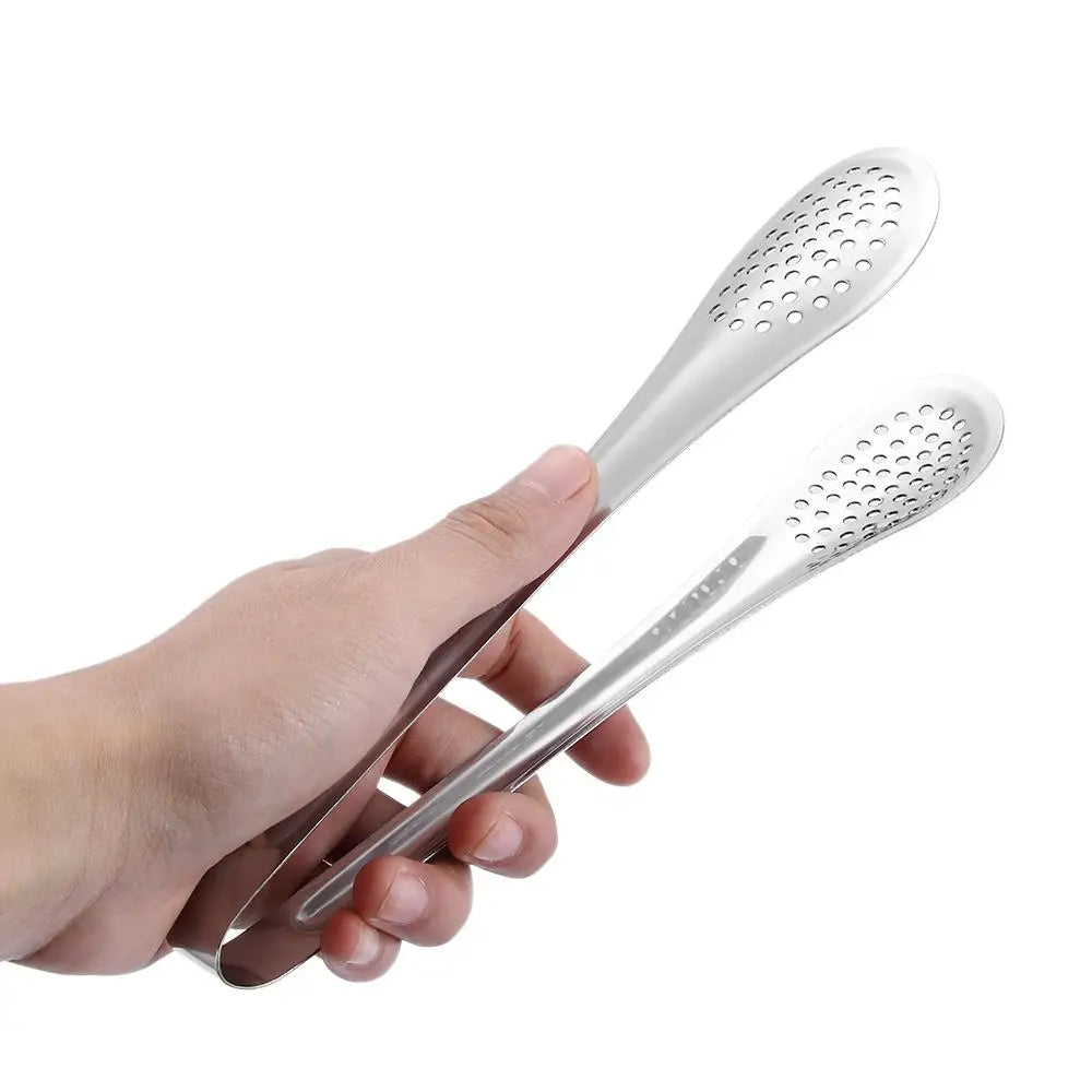 Utensilios de Cocina, Pinzas para Servir Ensaladas Resistentes al Calor, Pinzas para Barbacoa, Pinzas para Buffet, Pinzas para BBQ de Acero Inoxidable