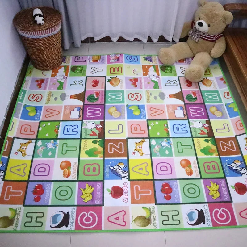 Alfombras para gatear para niños, alfombra de juego para bebés, alfombra de gimnasio para actividades EPE, alfombra de juego para bebés, alfombra para niños, suelo, juguetes de espuma Eva para recién nacidos, 120x90cm