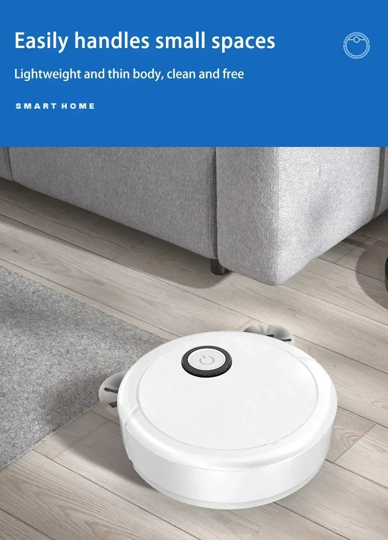 Robot Aspirador Inteligente 3 en 1, 6000Pa de Succión Potente, Función de Barrido y Fregado, Carga USB, Navegación Láser, para Pelo de Mascotas y Pisos Duros, Novedad 2026