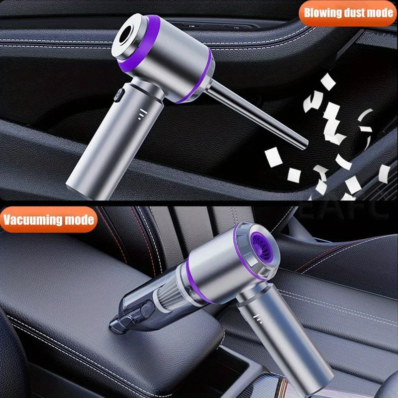 EAFC Aspiradora portátil de mano de 13000 Pa, aspiradora inalámbrica para coche con motor sin escobillas 4 en 1 para teclado, hogar, mascotas y coche