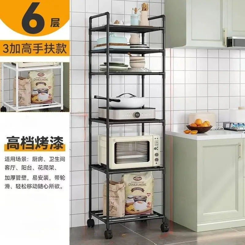 Carrito de almacenamiento para cocina con estantes - unidad de almacenamiento doméstica de varios niveles - organizador de estantes para baño