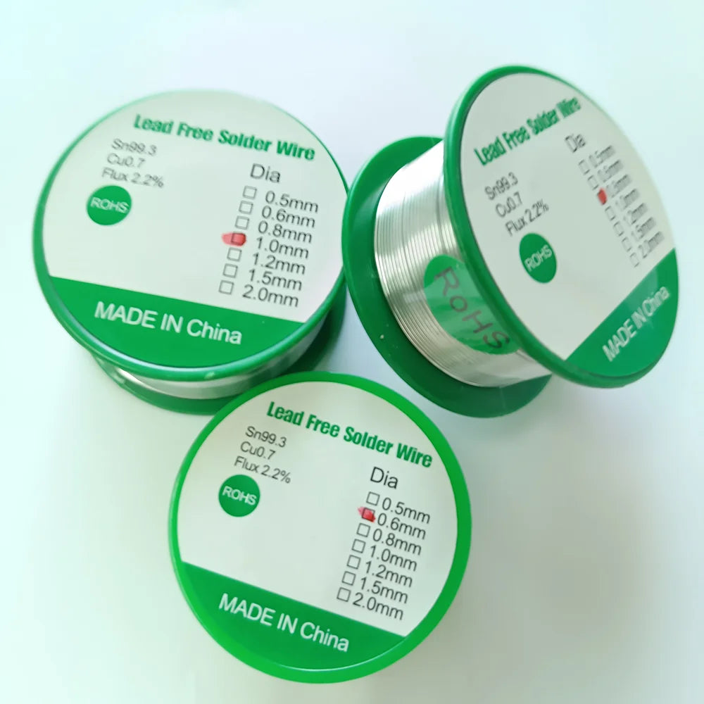 Alambre de Soldadura sin Plomo de Bajo Punto de Fusión 10/20g/30g, Bobina Sn99.3/Cu0.7 de Alta Pureza, Fundente Ecológico para Mantenimiento