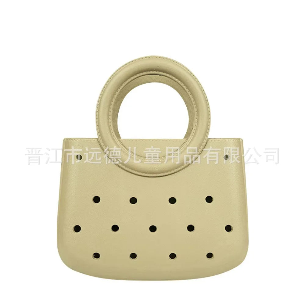 Bolsa de Almacenamiento Impermeable de Material EVA, Bolsa de Playa con Diseño Calado, Estilo Casual de Viaje, Tamaño Pequeño, para Uso Diario