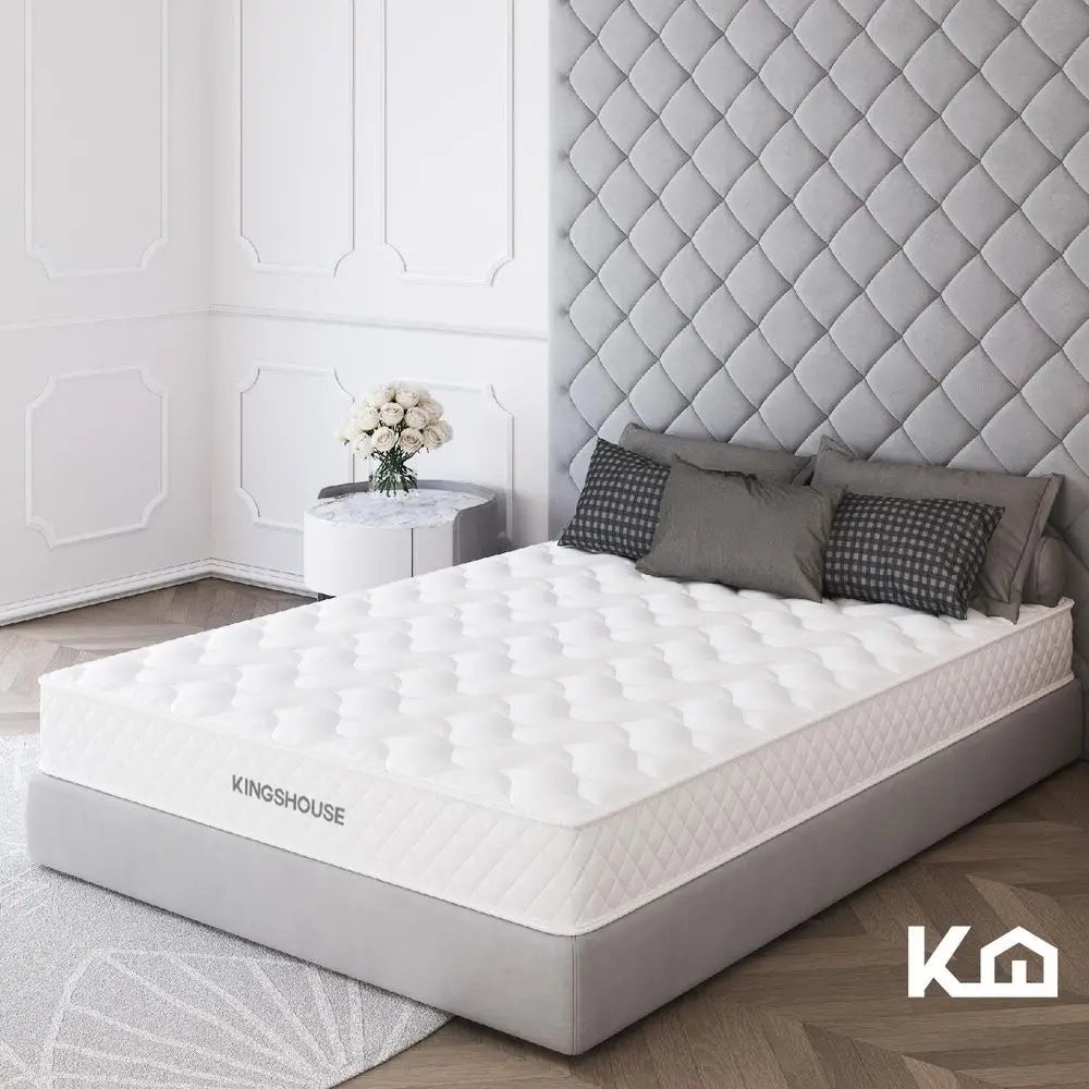 Colchón en Caja Individual Color Blanco Espuma de Alta Densidad 190x100x15 cm Antiácaros e Hipoalergénico Memory Foam, Adaptable