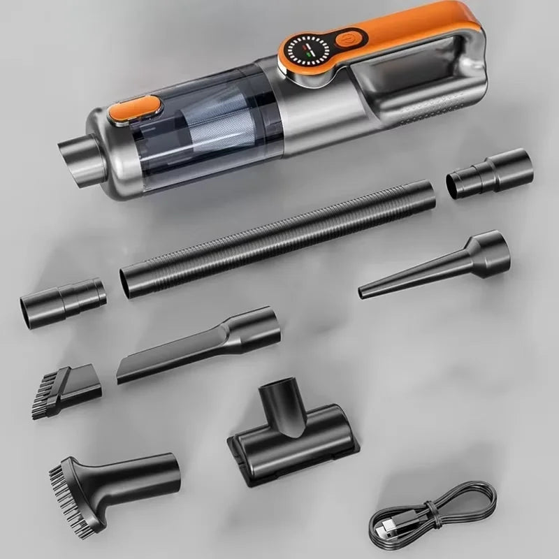 Aspiradora de Mano Inalámbrica 5 en 1, Succión Ciclónica Potente, Mini Aspiradora Inalámbrica Portátil para Limpieza de Automóviles, Hogar y Teclados