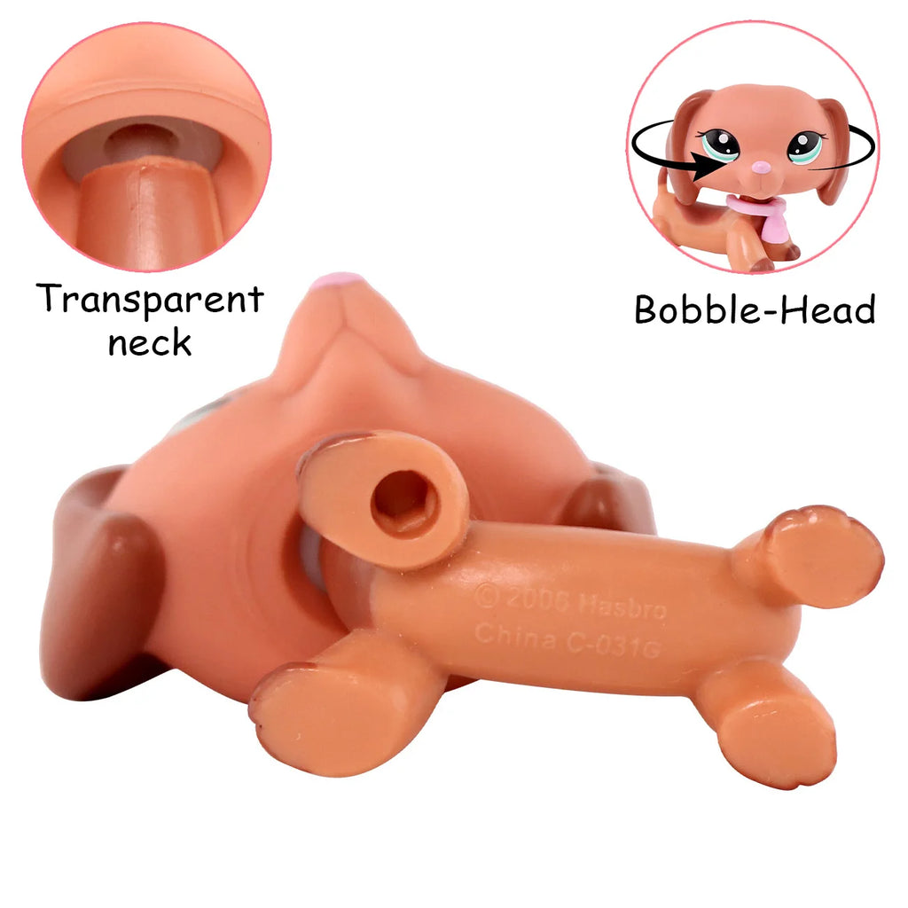 Minilpsshop Pet Shop - Juguete Bobble Head de Dachshund Raro # 2046 Juguetes para Niños, Regalos para Niños y Niñas, Coleccionables para lps