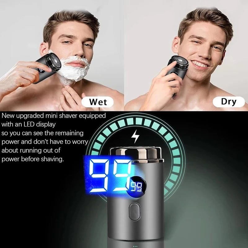 Xiaomi-Mini Afeitadora eléctrica recargable para hombre y mujer, afeitadora portátil con carga tipo c, pantalla Digital Led, maquinilla de afeitar para el hogar
