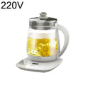 Olla saludable Jiuyang de 220V, tetera de flores multifuncional, tetera de vidrio para estofado, Mini cocina portátil de 1,5 l, cocina para postre y té