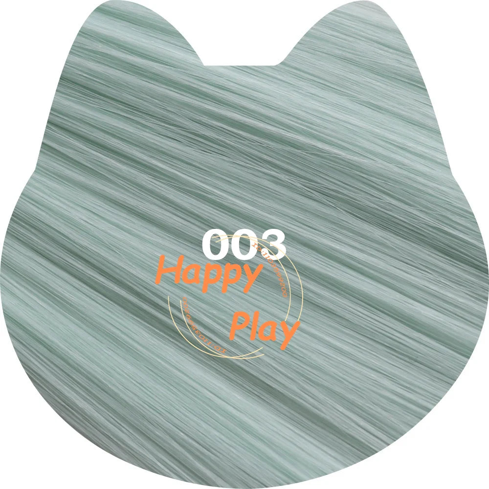 Peluca sintética de Cosplay de Anime de 400g + 60cm con flequillo para mujer, peluca recta Universal de volumen grueso de la serie verde, pelo resistente al calor