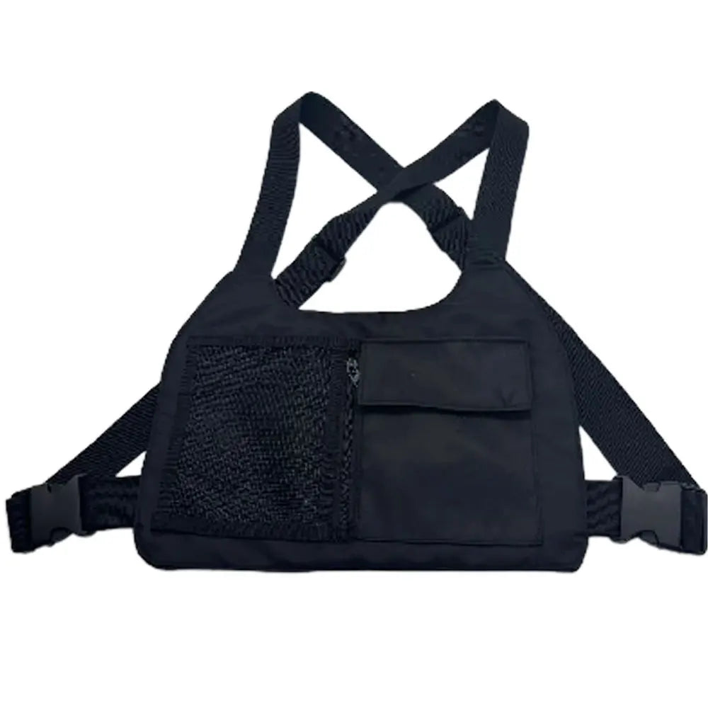 Bolso de Pecho Unisex Estilo Hip-Hop de Homefish, Bolsos de Pecho de Nailon de Alta Calidad, Mochila Táctica Multifuncional