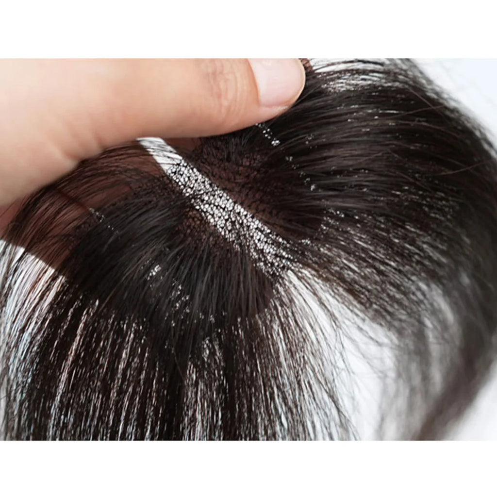 Extensiones de cabello humano con clip para mujer, mini clip recto, flequillo de cabello humano natural Remy, ligero, negro natural