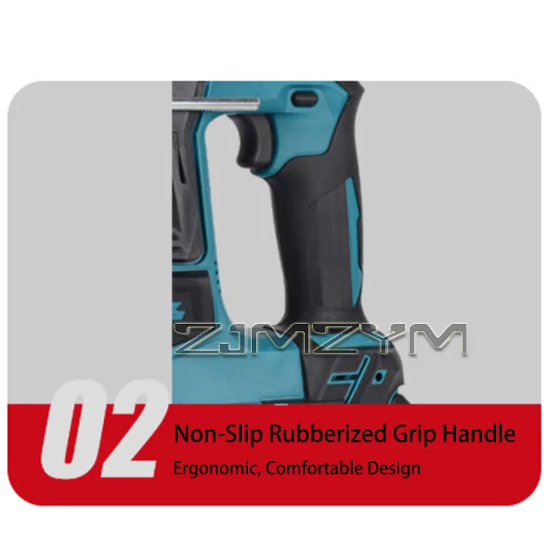 Martillo Percutor Eléctrico Ligero, Inalámbrico, sin Escobillas, con Velocidad Variable para Perforar y Cincelar en Concreto