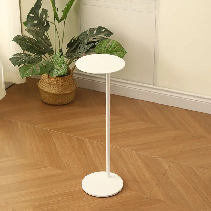 Mesa auxiliar de estilo nórdico, sofá redondo pequeño de café escandinavo, muebles compactos con acento para sala de estar, mesita de noche minimalista para apartamentos