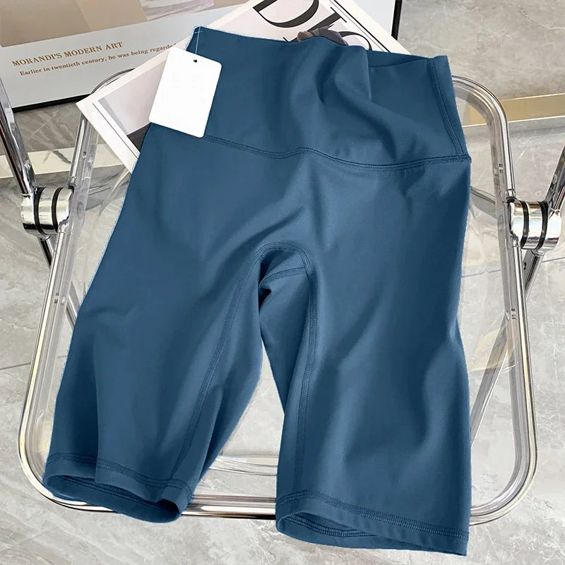 Pantalones cortos de Yoga de verano, mallas elásticas transpirables, mallas deportivas de secado rápido, Fitness, Yoga, ciclismo, pantalones cortos atléticos para gimnasio