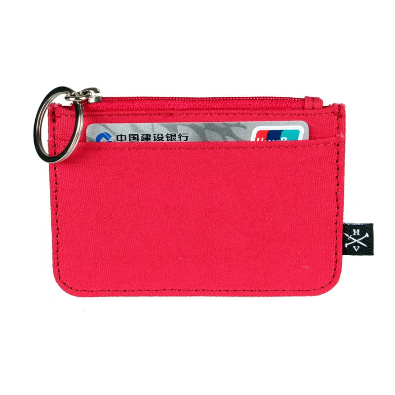 Monedero para mujer, cartera delgada minimalista para hombre, tarjetero, monedero de lona 4642